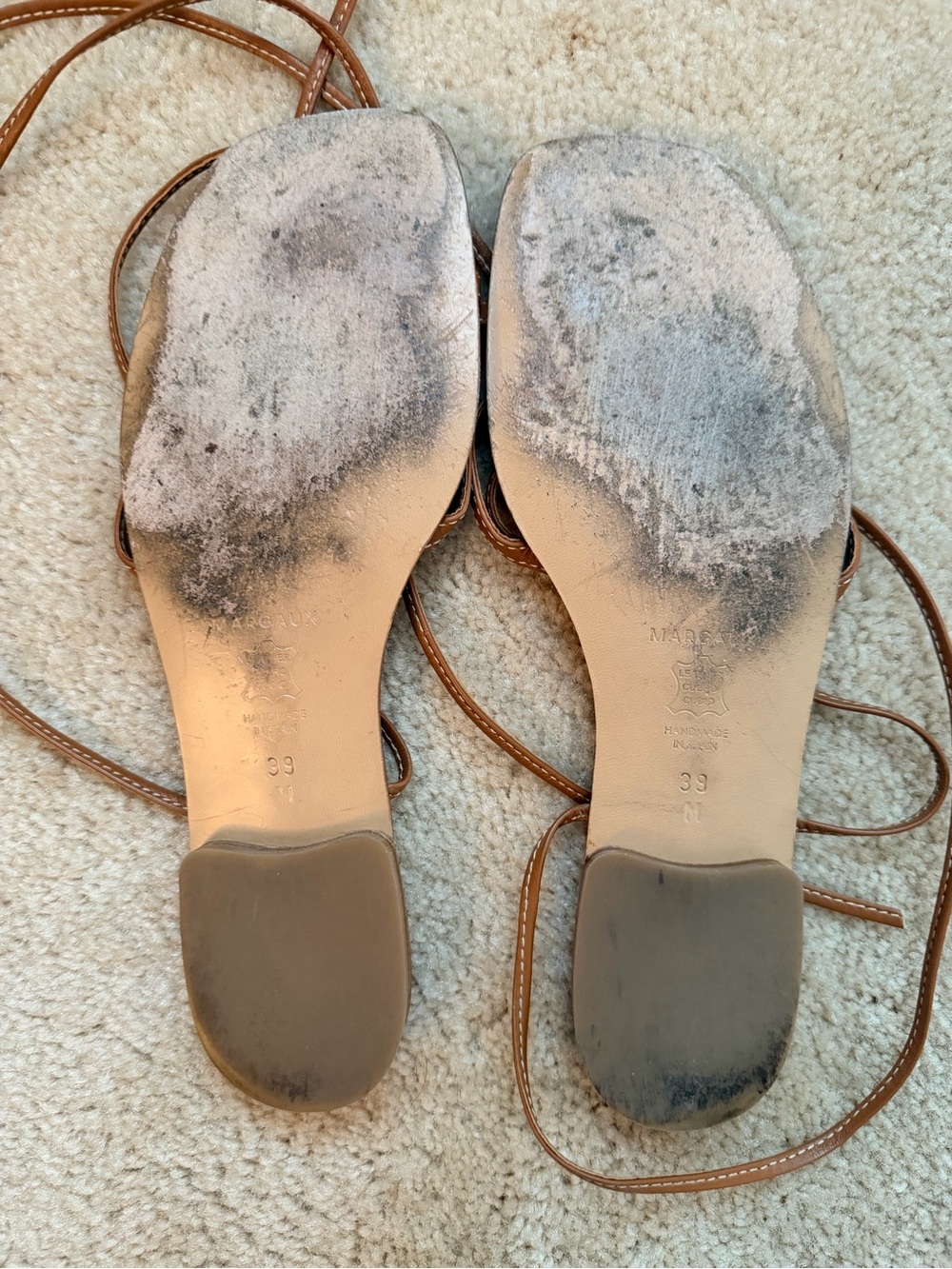 Margaux The Wrap Sandal in Nappa Saddle Size 39 - Picture 11 of 11